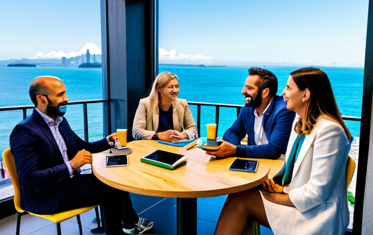 디지털 노마드와 글로벌 비즈니스의 관계 - Coworking Collaboration**

"A bright and airy coworking space in Lisbon, Portugal, featuring digital...